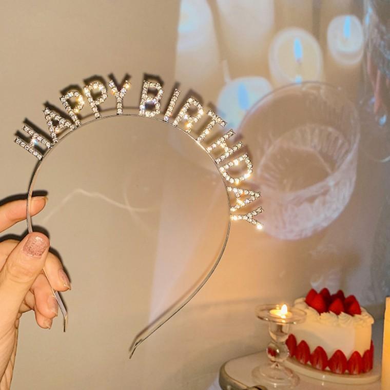 [PK] 블링블링 큐빅 생일파티 축하 머리띠 헤어밴드