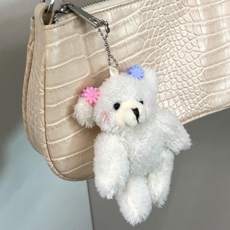 곰돌이 인형 키링 화이트