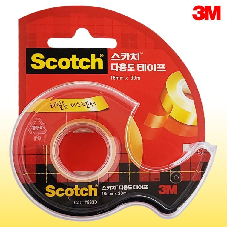 3M 스카치 다용도 테이프(583D) 18mmX30m 투명 사무용