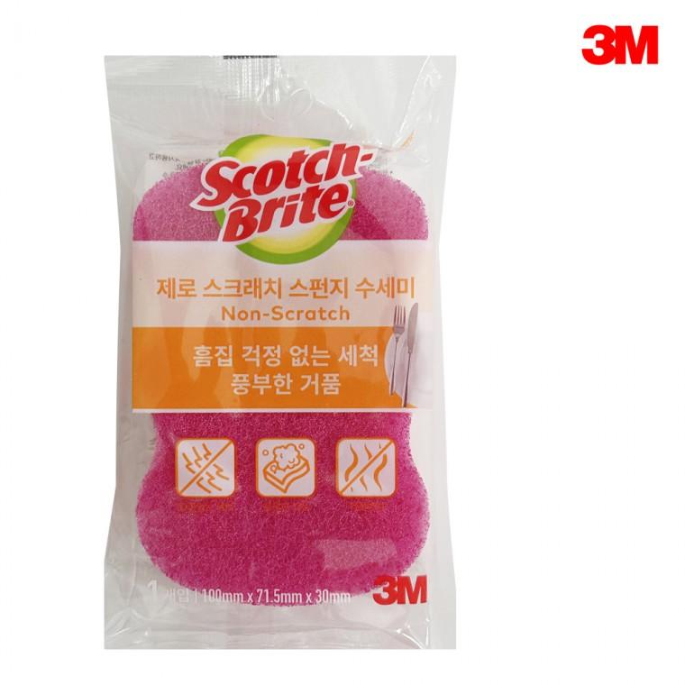 3M 제로 스크래치 스펀지수세미 1개입 (0884) 설거지