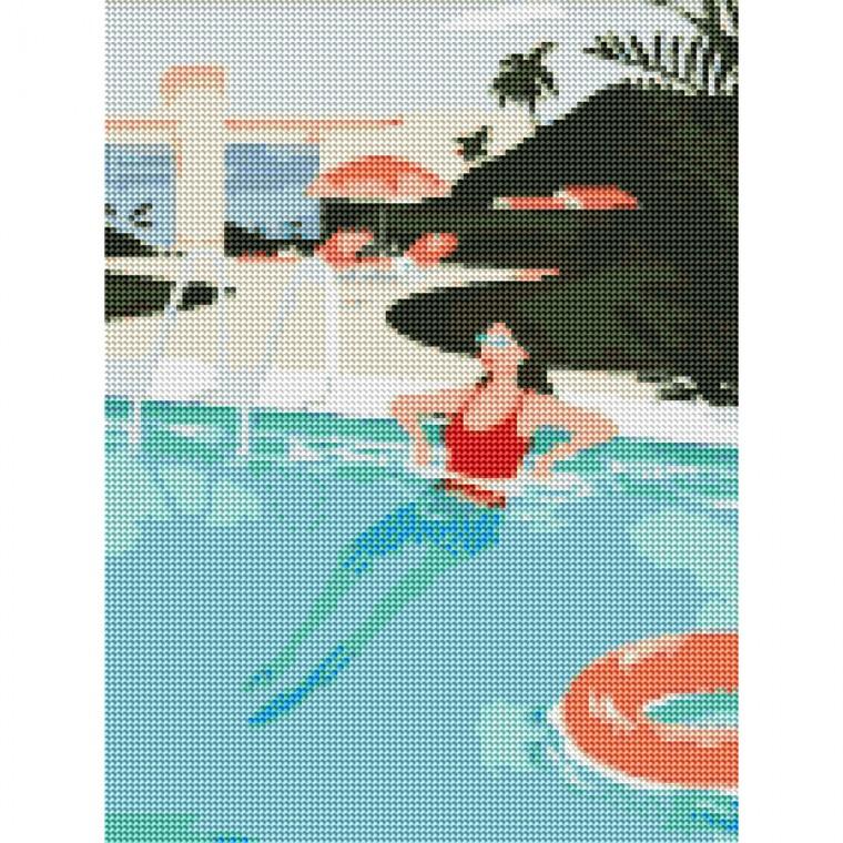 하모니아트 DIY보석십자수 캔버스형 30X40 여름휴가