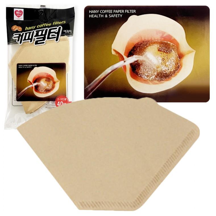하니 커피필터여과지(2-5인용 40매)종이필터 커피드립