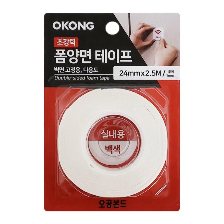f오공 초강력 폼양면 테이프 (백색 9560) 24mmX2.5M