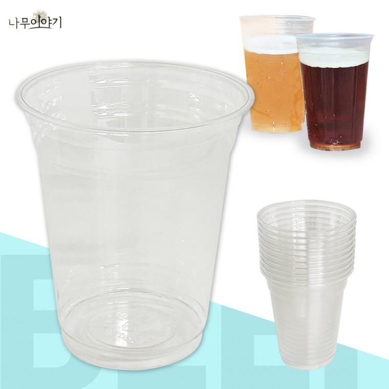 영스타 맥주 주스컵10p 410ml 일회용 투명컵 아이스컵