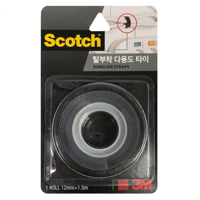 3M 탈부착식 재사용 다용도 타이(12mmx1.5m)호스 화초 낚시대 텐트 장식물 고정