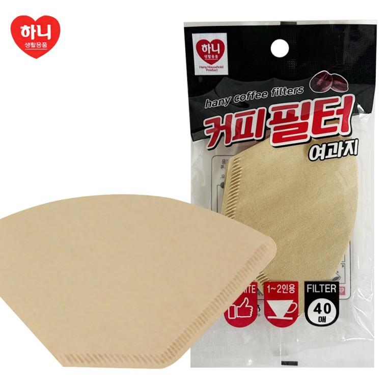 하니 커피여과지(1-2인용) 40매 종이필터 핸드드립