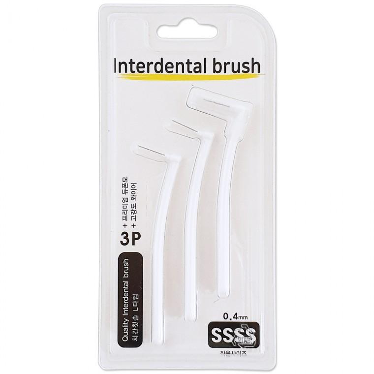 우일 치간칫솔 0.4mm(L타입 3P SSSS)8649 치석브러쉬