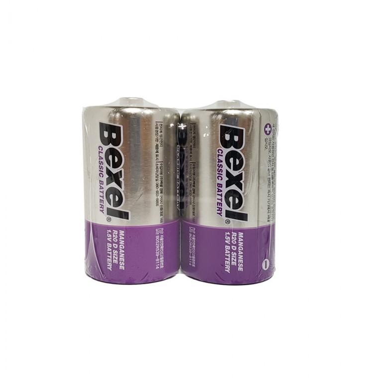 벡셀 망간 건전지D 1.5V 2P D형건전지 R20 무수은