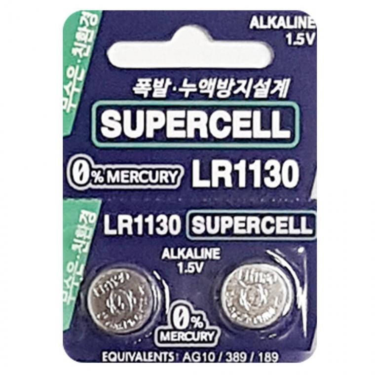 알카라인 버튼셀 무수은 건전지 LR1130 (낱개2P)
