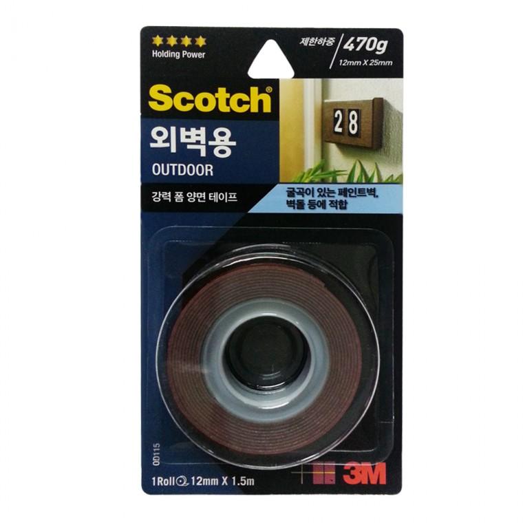 3M 스카치 강력 폼 양면테이프(외벽용12x1.5m)OD115