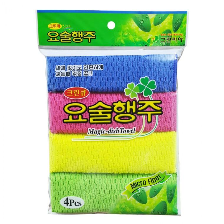 크린큐 요술행주(4p) 매직 행주 걸레 물수건 주방