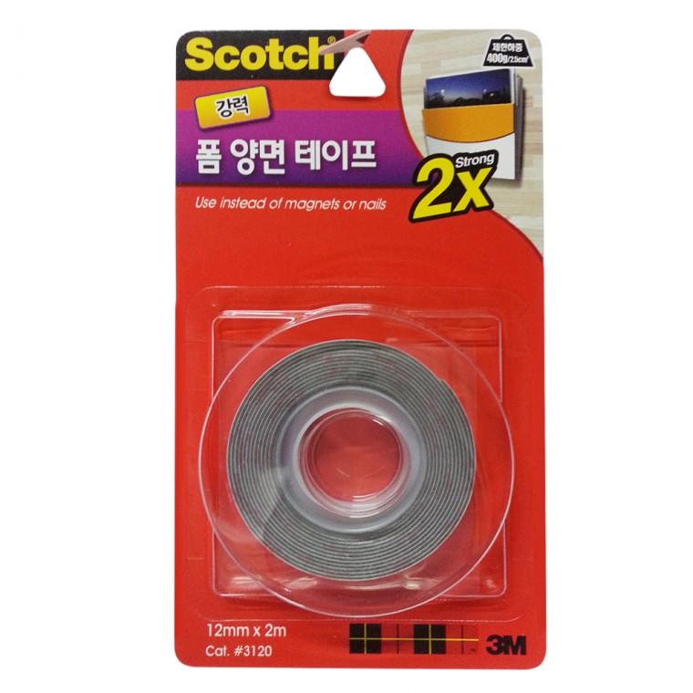 3M 스카치 강력폼 양면테이프(12mmx2M)3120 소품부착