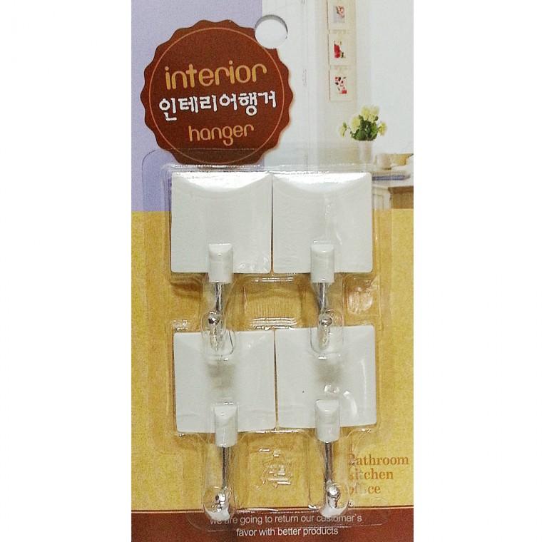 우일 네모행거4p 접착식걸이 후크