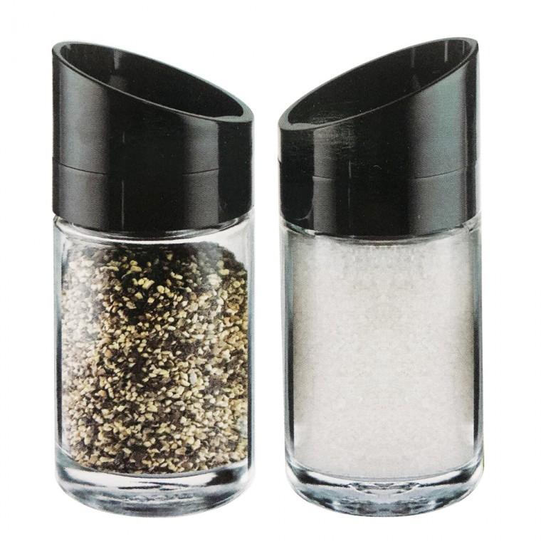 글라스 (원형)미니 양념통 2조(100ml) 조미료통 투명