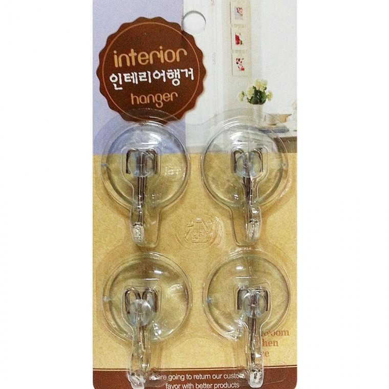 우일 꼬마흡착행거4p 접착식걸이 후크
