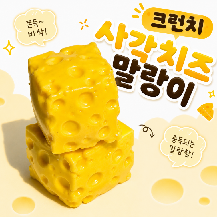 크런치 사각 치즈 말랑이 슬랑이 버터스퀴시 왁스 말랑이 스퀴시 슬랑이 스퀴시 쫀득볼 스트레스볼 로제볼