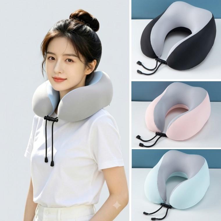 3D 입체 메모리폼 U자형 초경량 아이스실크 사계절 목쿠션 베게