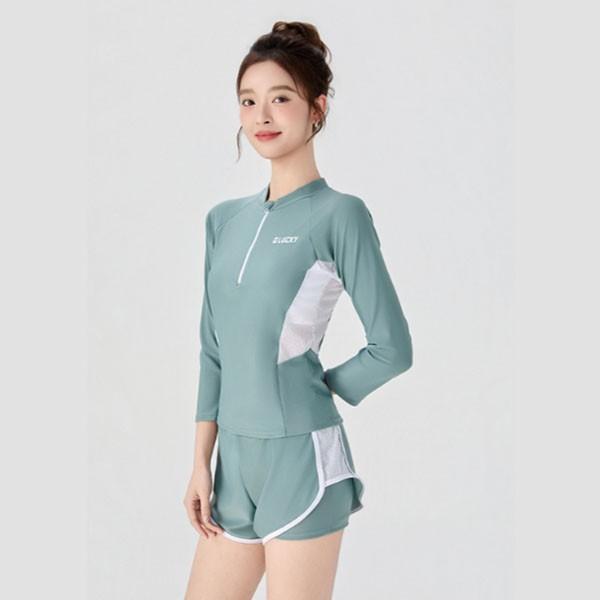 은창]라인핏 매쉬 배색 래쉬가드 투피스 수영복 비키니 모노키니 여름 비치 휴가 바지 팬츠 세
