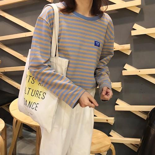크롭 스프라이프 루즈핏 티셔츠 슬리브 데일리 여자