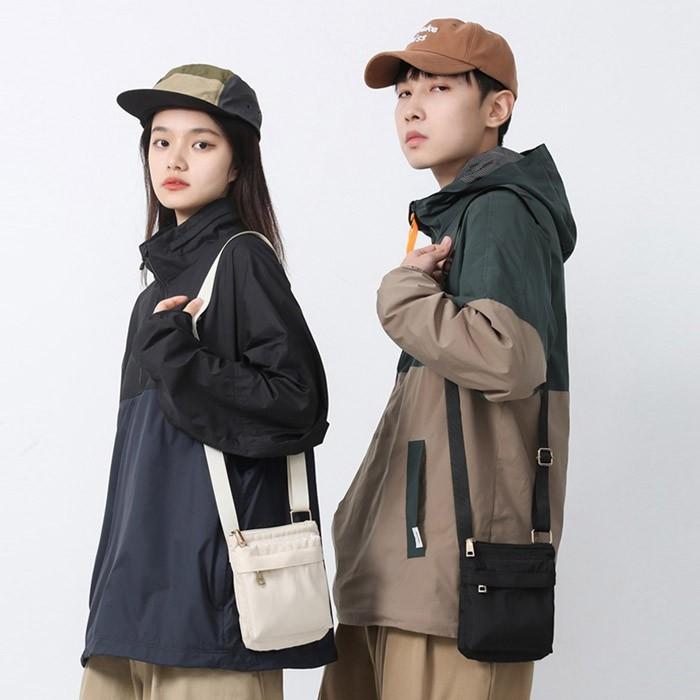 남녀공용 캐주얼 크로스백 미니 보조가방 여행 옆가방