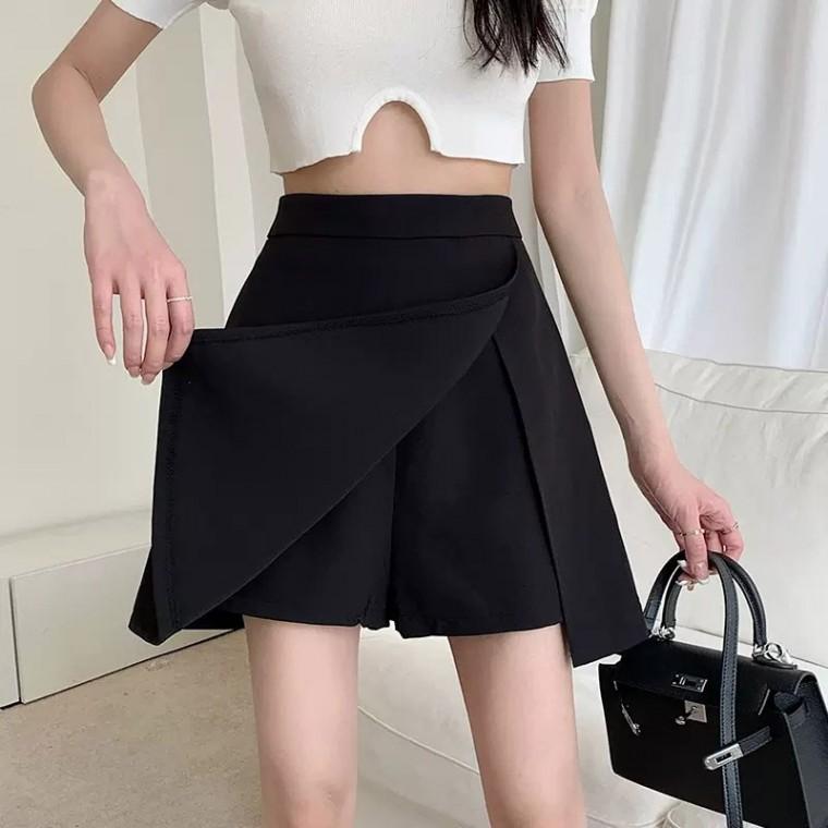 미니 숏팬츠 밴딩반바지 랩스커트형 속바지 치마바지