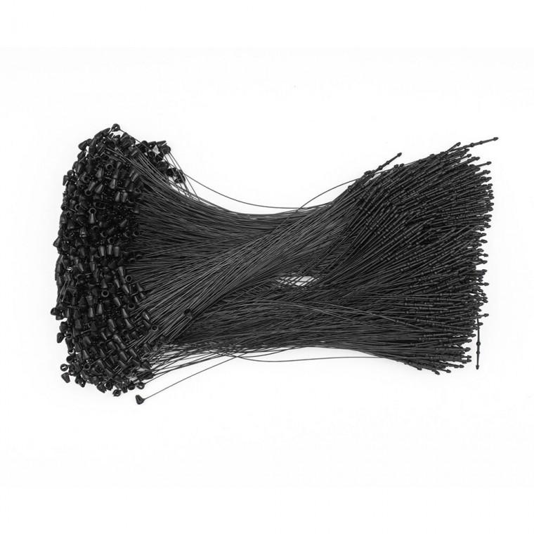 블랙 PP 택끈 뾰족 라벨끈 행택고리 1000개 17cm
