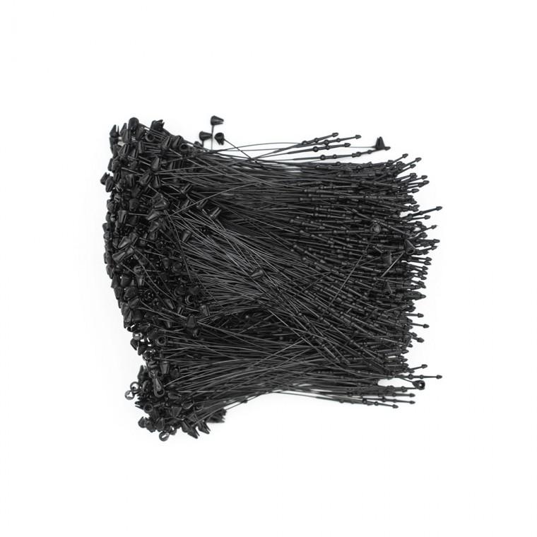 블랙 PP 택끈 뾰족 라벨끈 행택고리 1000개 9cm