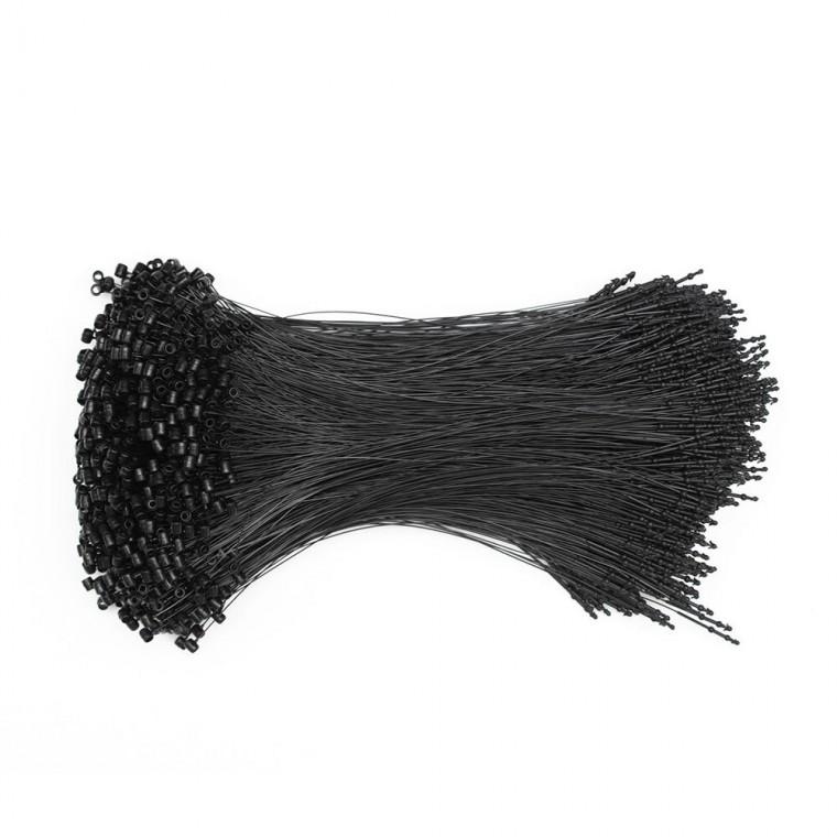 블랙 PP 택끈 둥근 라벨끈 행택고리 1000개 17cm
