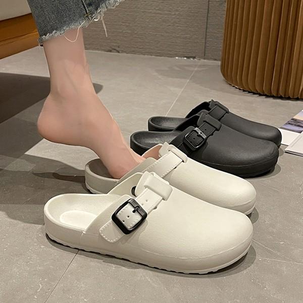 캐주얼 데일리 버클 슬리퍼 뮬 컴포트슈즈 남녀공용