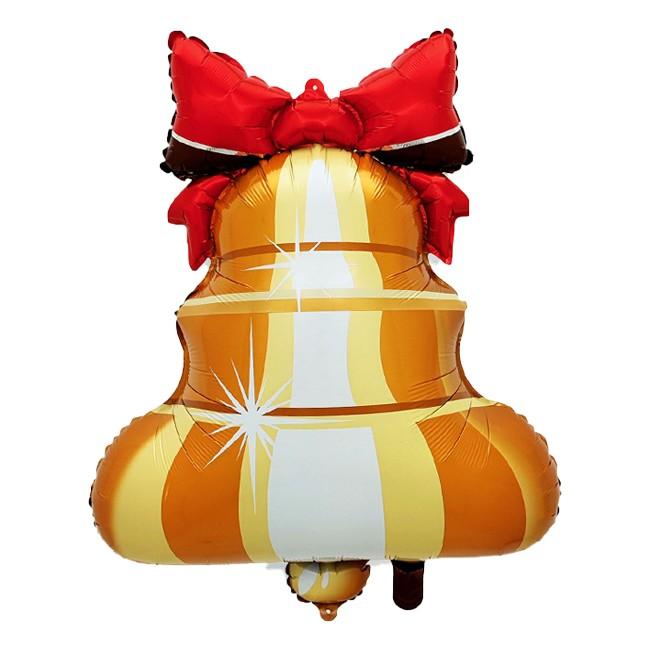 리본 징글벨 은박 풍선 크리스마스 실내장식 연말 홈파티 벽장식 문장식 트리 파티 x-mas 종 벨