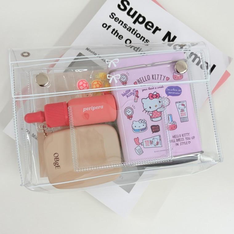 DIY 투명 사각 PVC 미니 파우치 토트백 만들기