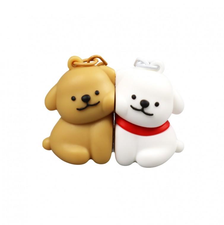 커플 우정 키링 1쌍 앉아있는 강아지
