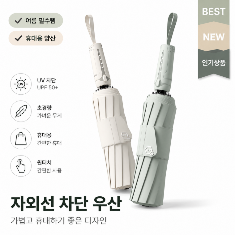 [cm00577]프리미엄 완전 자동 접이식 우산 강풍 폭우 방지 대형 강화 구조 양산 겸용