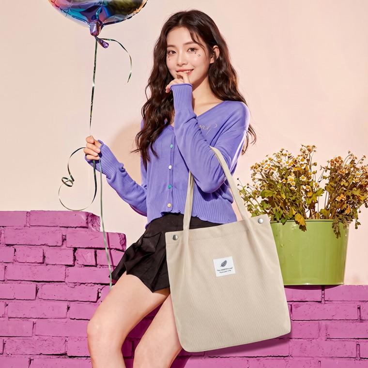 코듀로이 무지 데일리 숄더백 골덴 캔버스 천가방