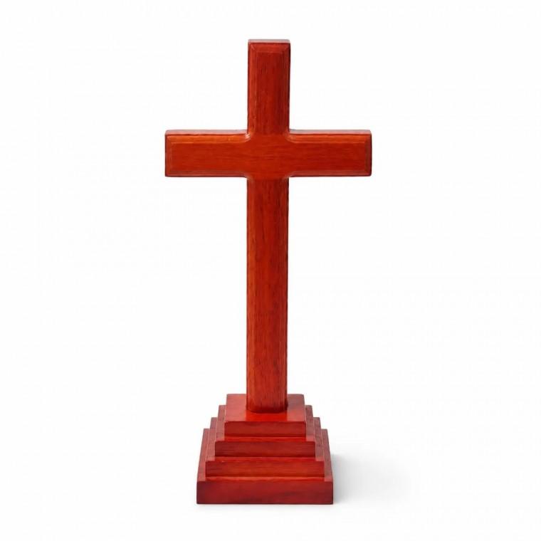 나무 십자가 원목 탁상 벽걸이 겸용 교회 기도 십자가 26cm