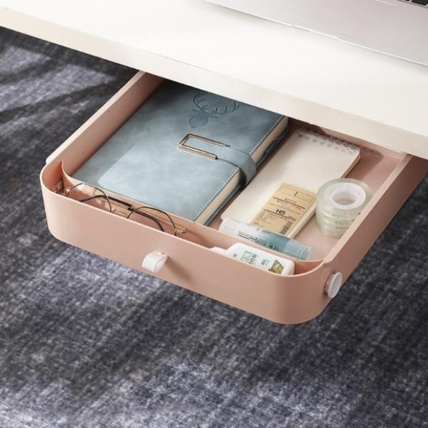 부착식 슬라이딩 히든서랍 31.5cmx27cm 핑크
