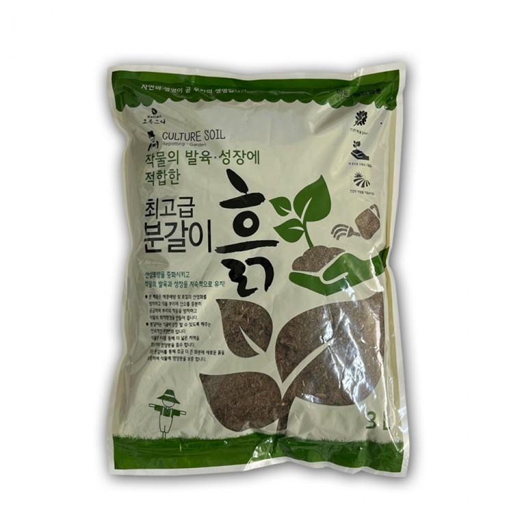 분갈이 흙3L 초록스타 -R 원예 식물 상토 배양토