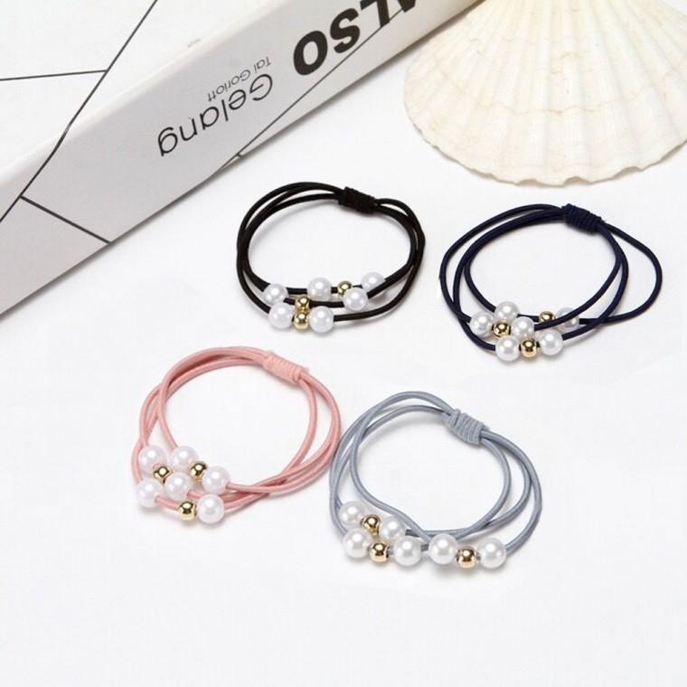 진주 볼 학생 헤어끈 머리끈 LM-0569