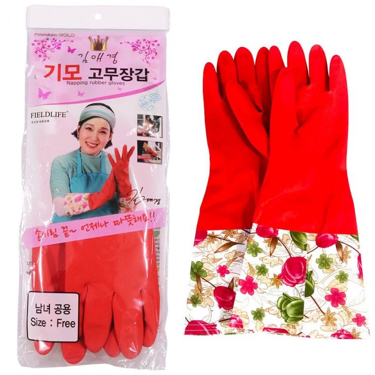 김애경 겨울 다용도 설거지 청소 김장 라텍스 기모 고무장갑 남여 공용