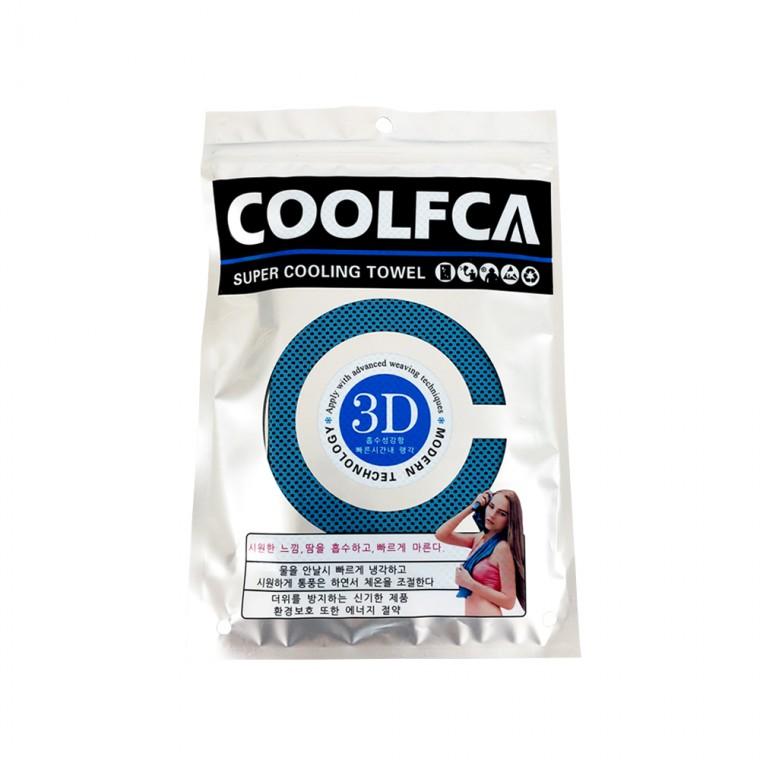COOLFCA 3D 휴대용 여름 쿨 쿨링 아이스 스포츠 헬스 골프 등산 타월 타올 블루
