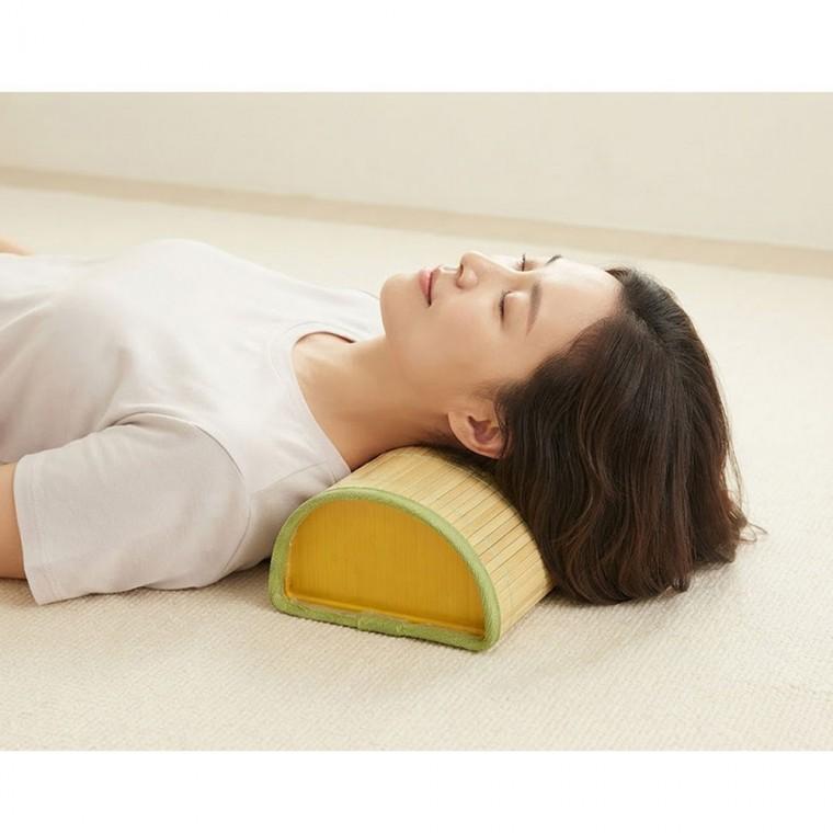 반달모양 대나무 베개 통풍 여름베개 청대 대나무 경침