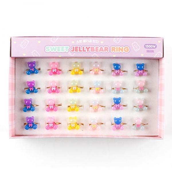 457C] 1500 스윗 젤리곰 반지 (24개세트)