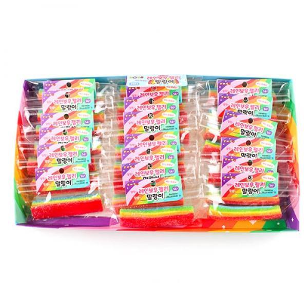 256C] 2500 레인보우 젤리 말랑이 (24개세트)