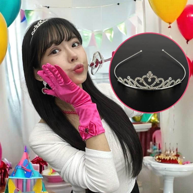 웨딩 티아라 왕관머리띠 C