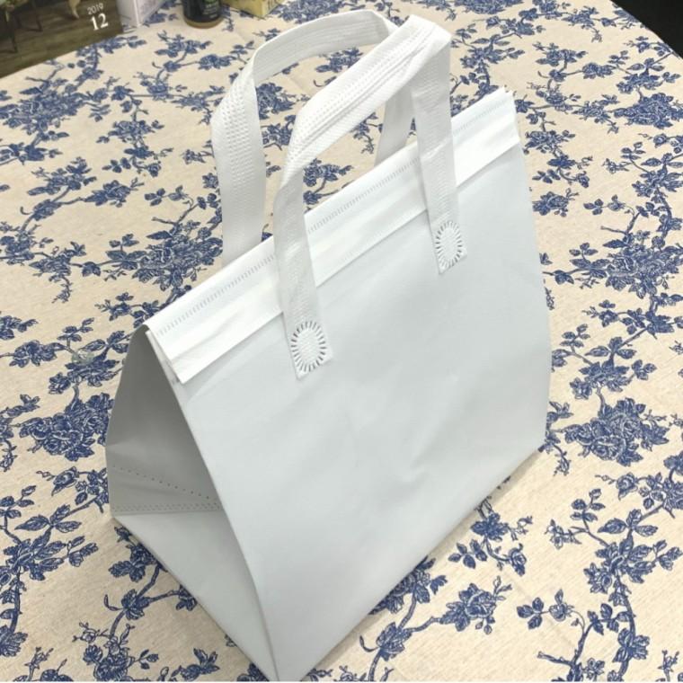 보온보냉 부직포 쇼핑백 가방 화이트 중