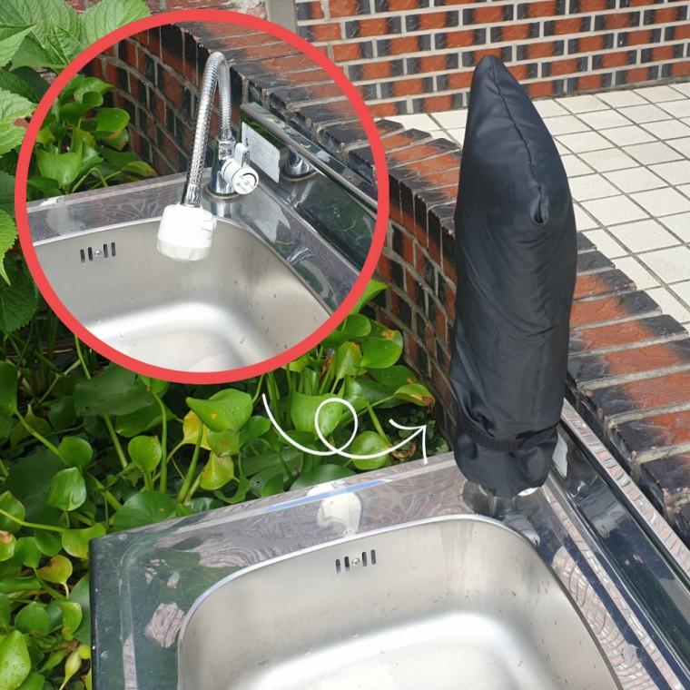 수도꼭지 보온 덮개 동파방지커버 대형