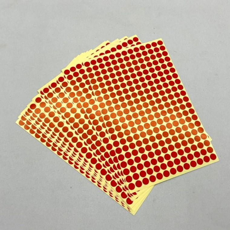 원형 도트 스티커 8mm 빨강 15매