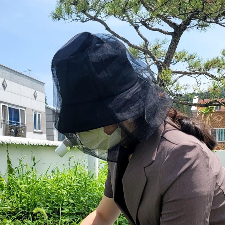 씌우는 얼굴모기장 블랙