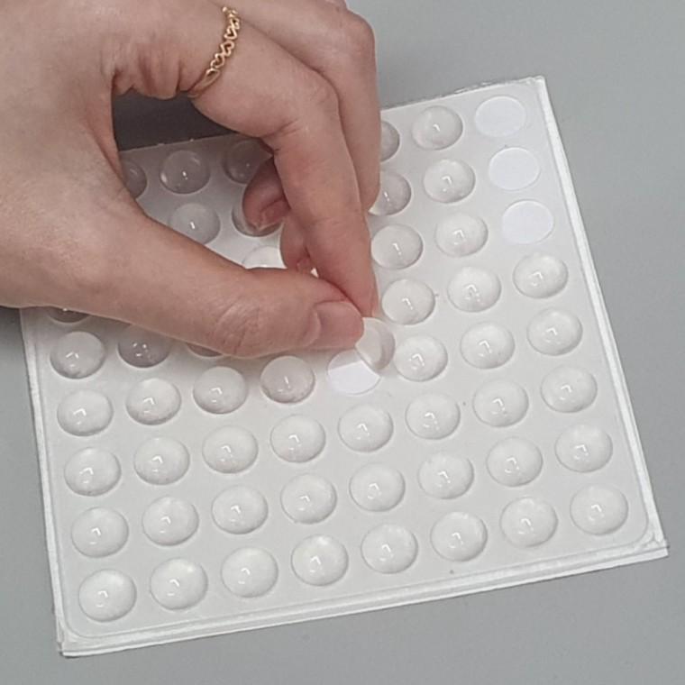 실리콘 발받침 범폰 스티커 반원 11x5mm
