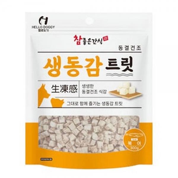헬로도기 강아지간식 동결건조 생동감트릿 북어 300g